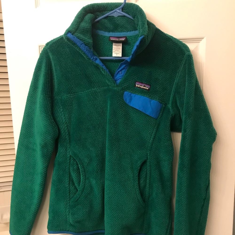 EUC Green and Blue Patagonia Sweater